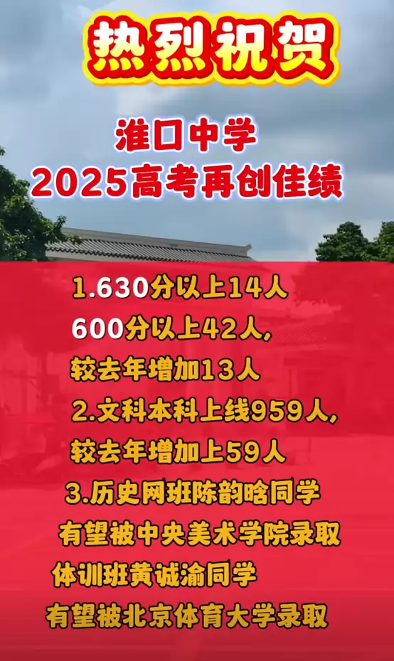 2025年金堂县淮口中学高考成绩升学率