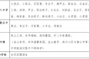 2025年唐山古冶区小学招生划片范围一览