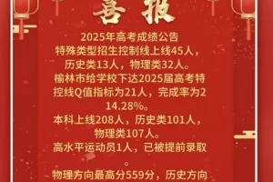 2025年子洲中学高考成绩升学率(高考喜报)