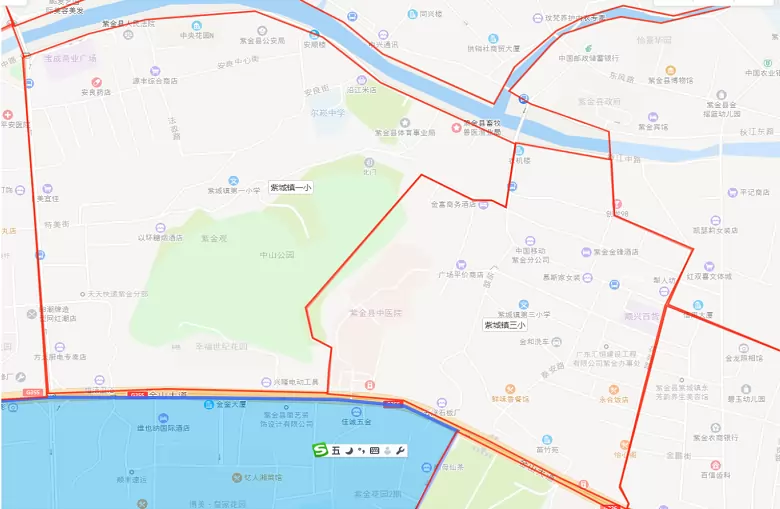 紫城镇第一小学、紫城中心小学（原紫城镇第三小学）招生区域