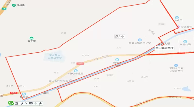 紫金县城第六小学（原附城希望小学）招生区域