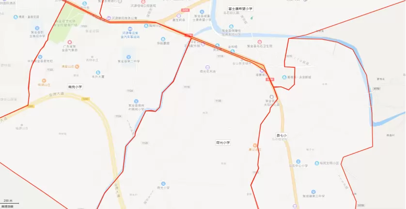 紫金县城第七小学（原乌石中心小学）、南岗小学、荷光小学招生区域