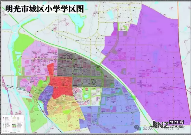2025年明光市城区各小学招生学区划分范围