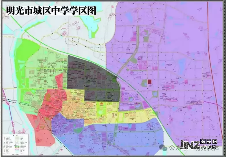 2025年明光市城区各初中招生学区划分范围