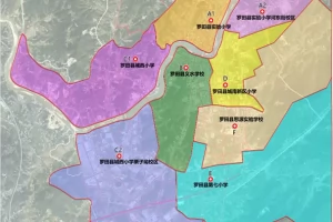 2025年罗田县中心城区小学招生片区划分范围(示意图)