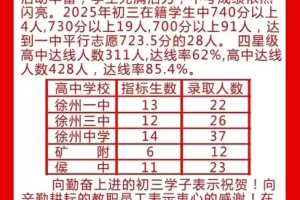 2025年徐州市第十中学中考成绩升学率(中考喜报)