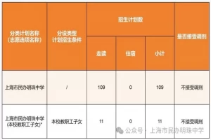 2025年上海市民办明珠中学小升初招生简章(招生计划+收费标准)